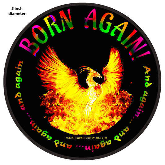 Born Again Sticker