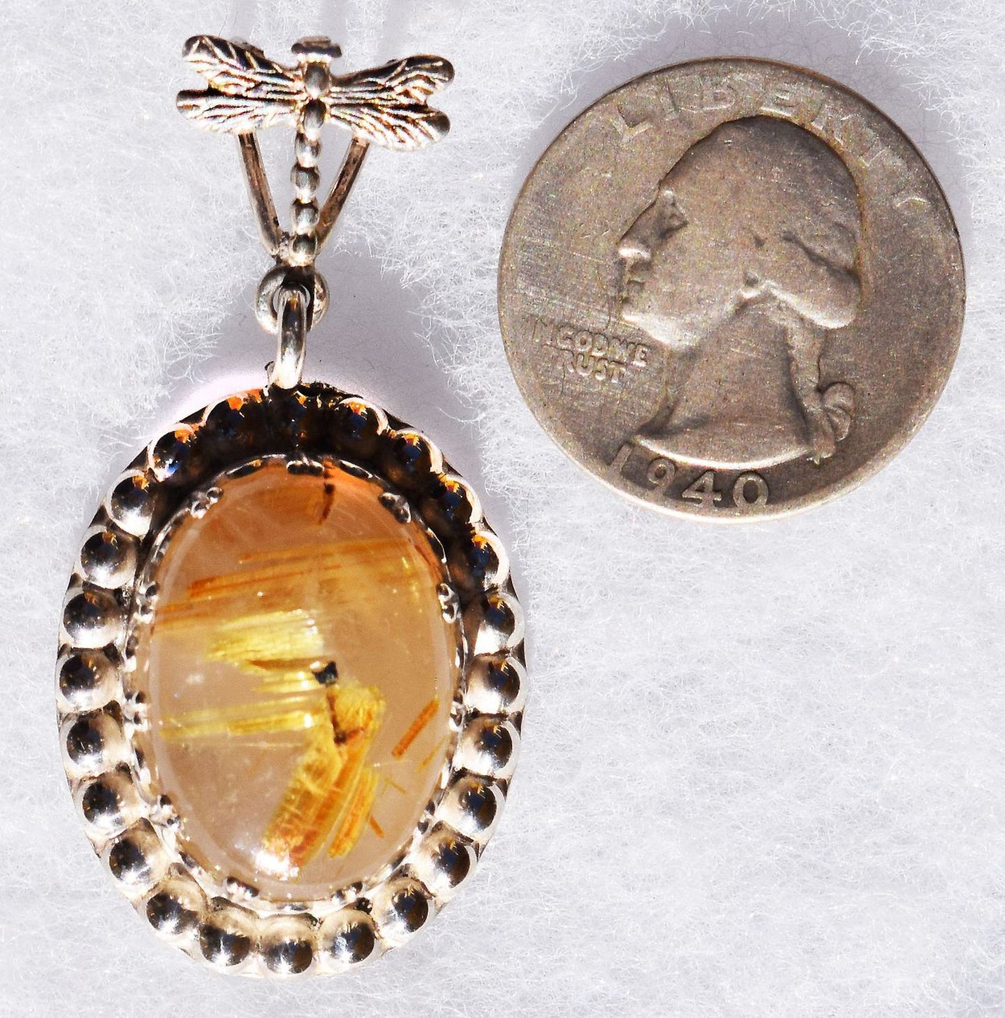 Radiant Rutilated Quartz Sterling Silver pendant - just for you!