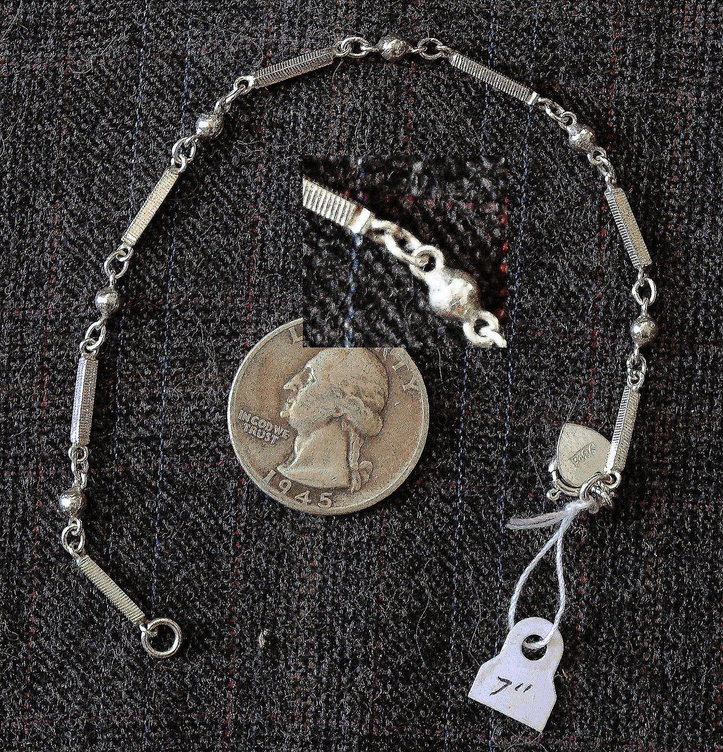 Very unique 7 inch sterling silver bracelet