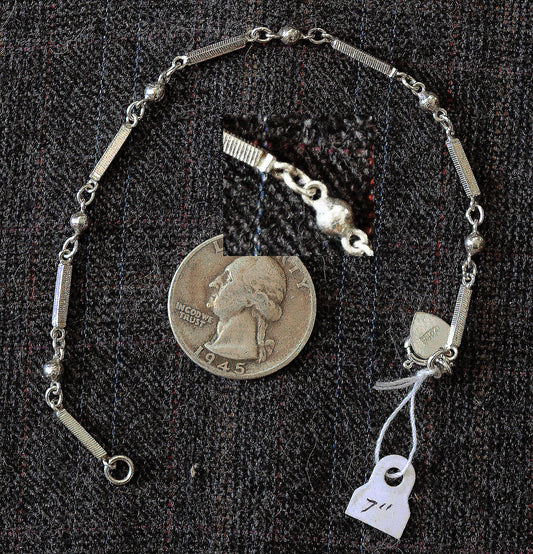 Very unique 7 inch sterling silver bracelet