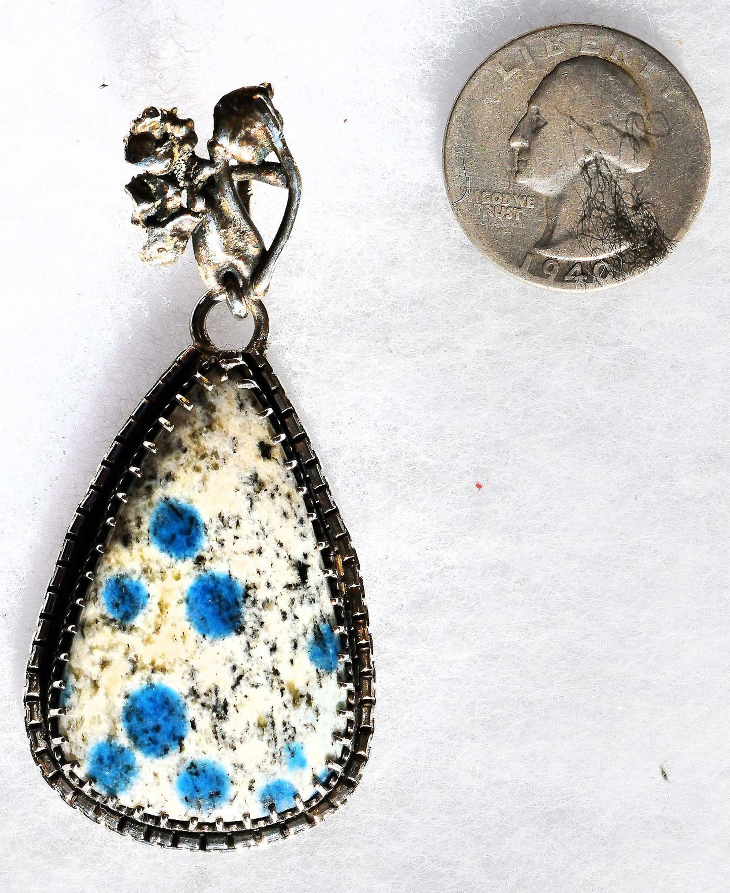 Handmade K2 jasper and Sterling Silver pendant - just for you!