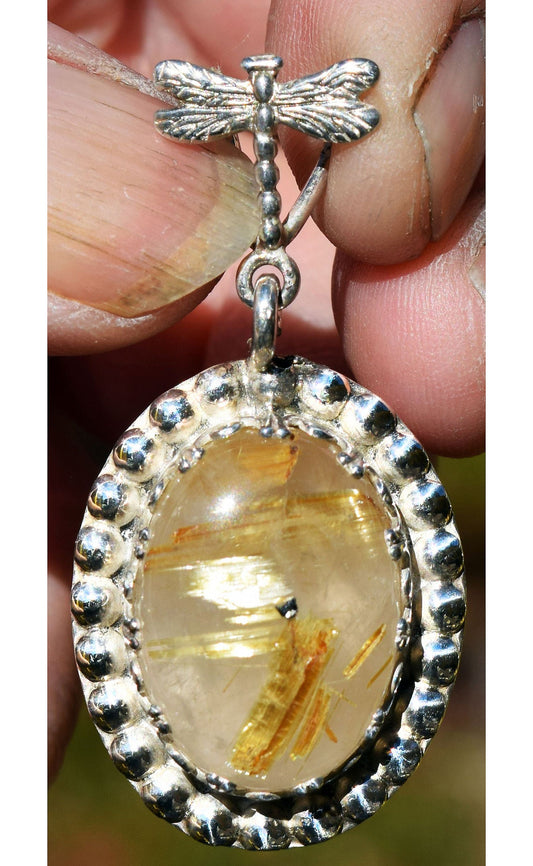 Radiant Rutilated Quartz Sterling Silver pendant - just for you!