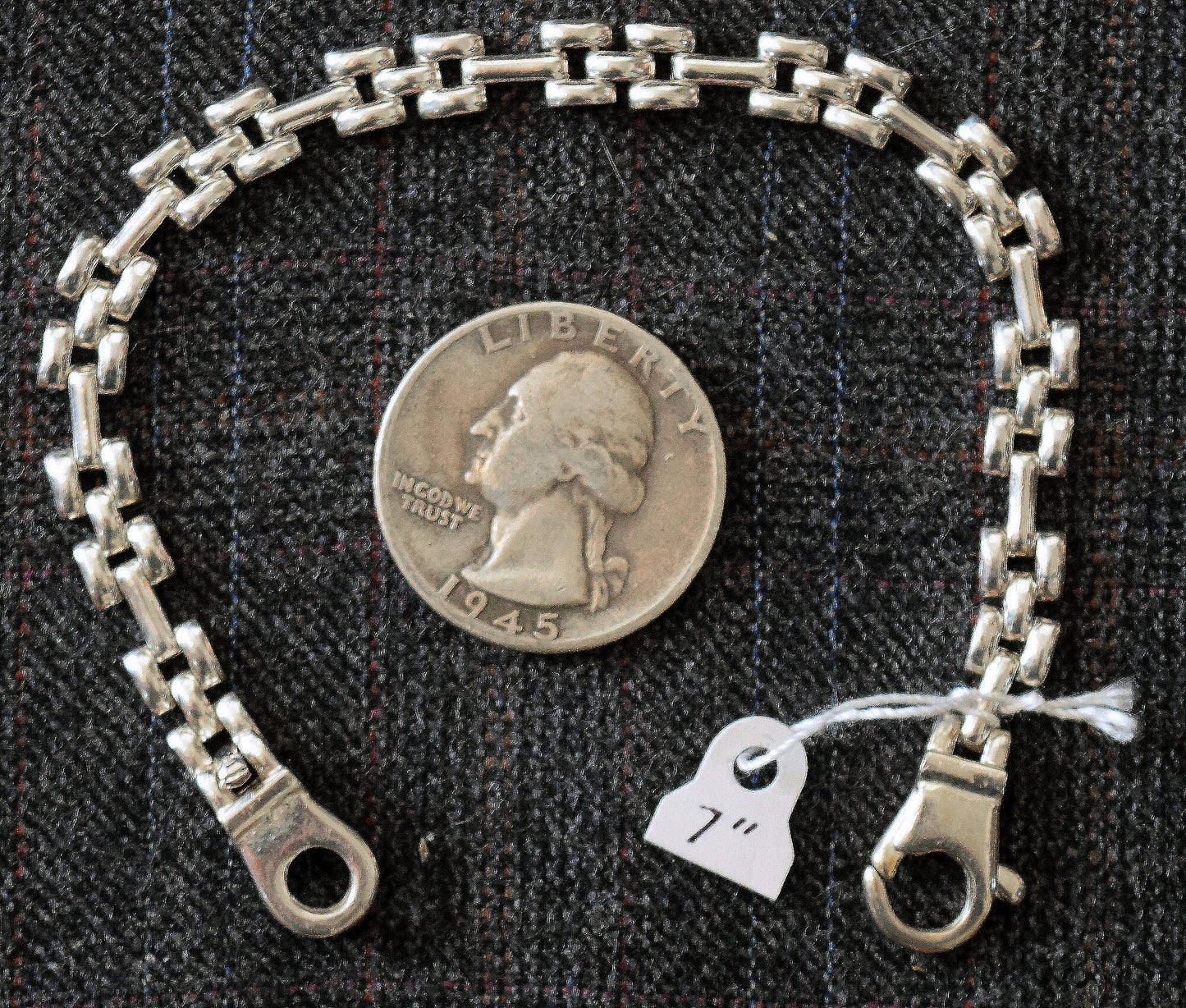 7 inch fashion bracelet in sterling silver