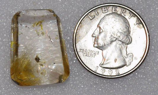 Whisps of gold - everywhere! Rutilated Quartz gem.