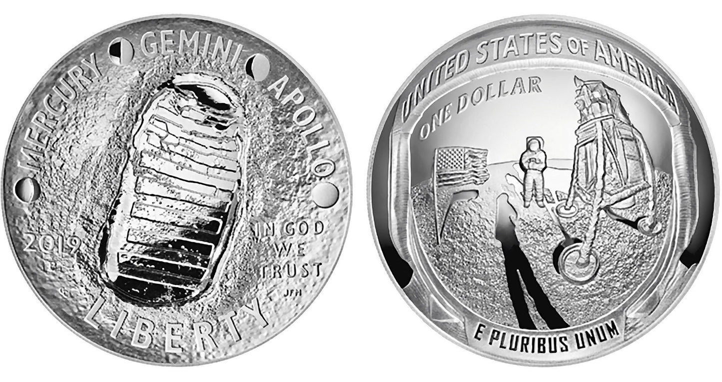 PROOF! - 2019 clad Apollo 11 half dollar, with all documents and original packaging.