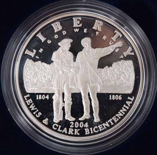 2004 PROOF Silver Dollar with original packaging and COA