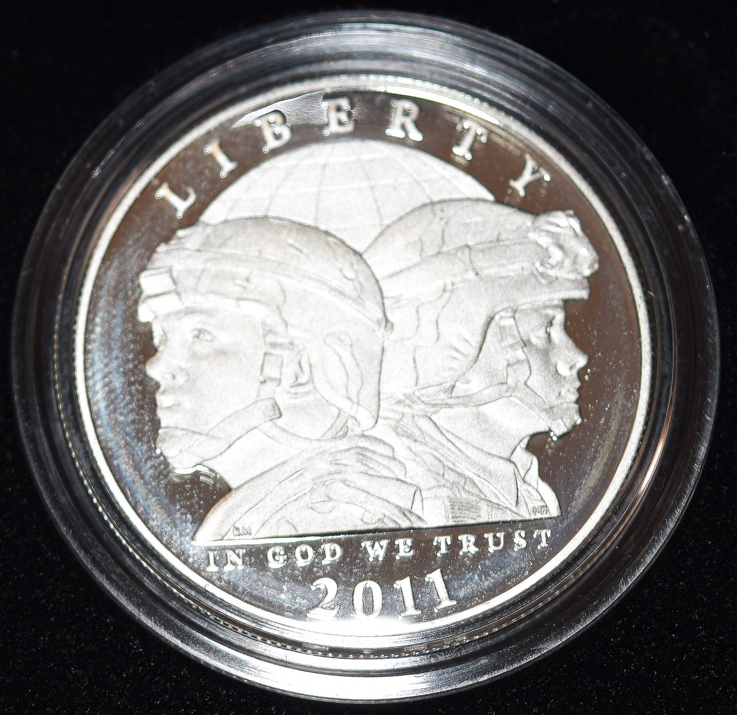 2011 Silver PROOF U.S. Army Dollar with original packaging and COA