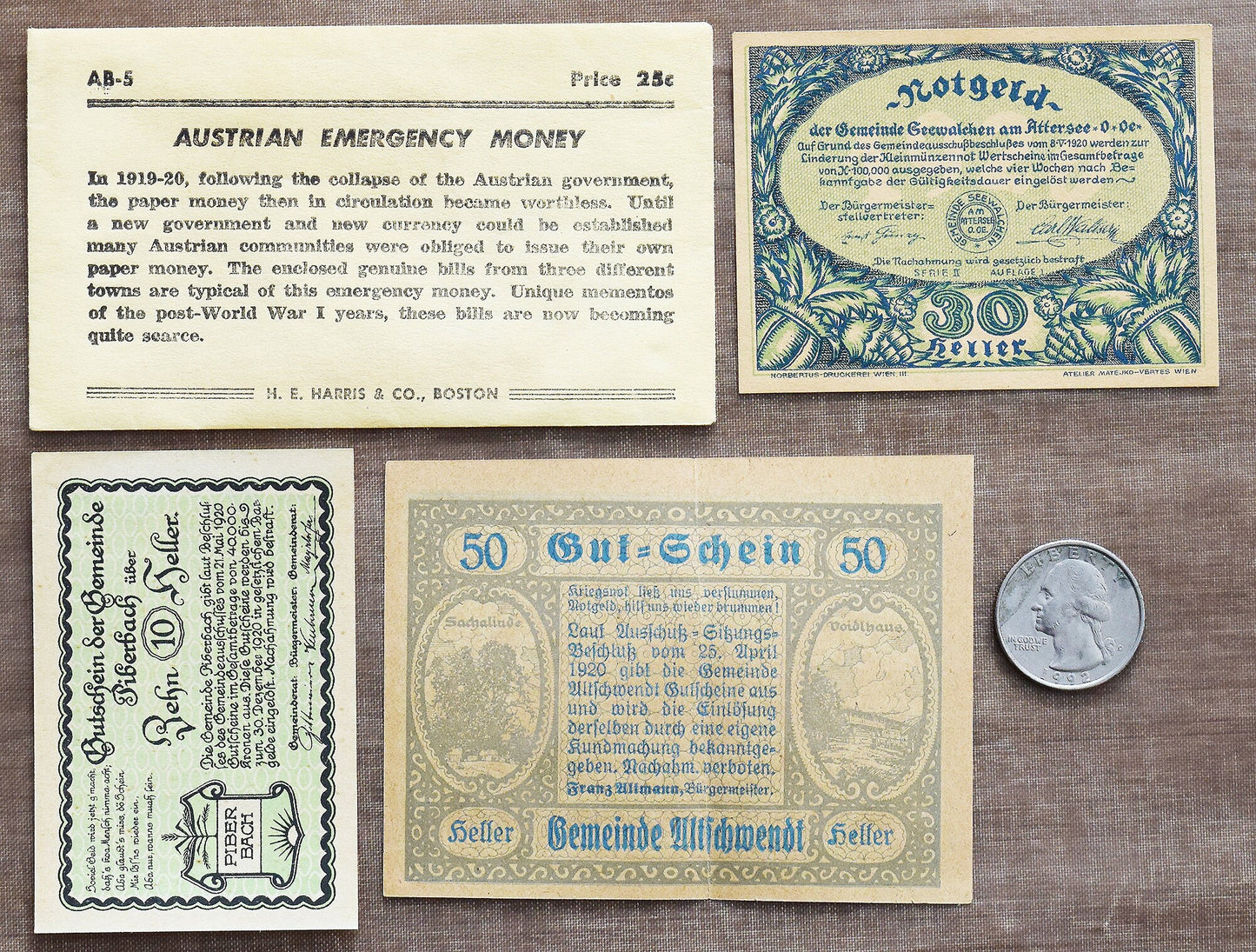 1920's Austrian Netgeld currency