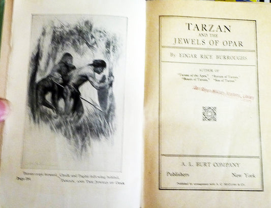 1918 FIRST EDITION! Tarzan and the Jewels of Opar, by Edgar Rice Buroughs