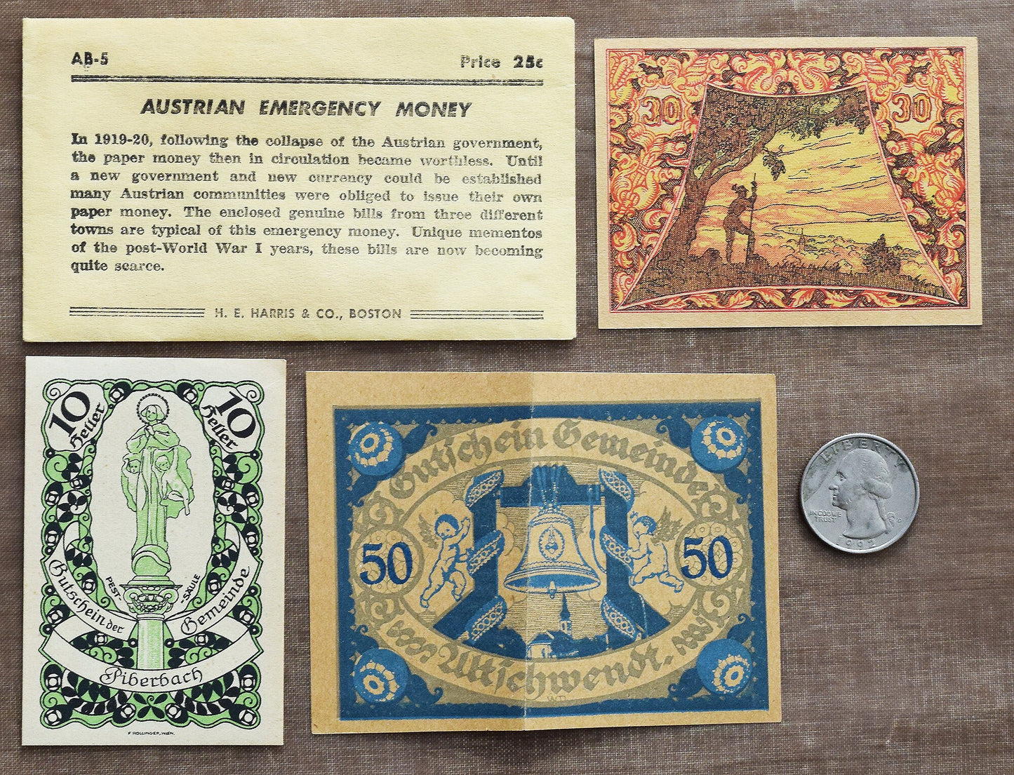 1920's Austrian Netgeld currency