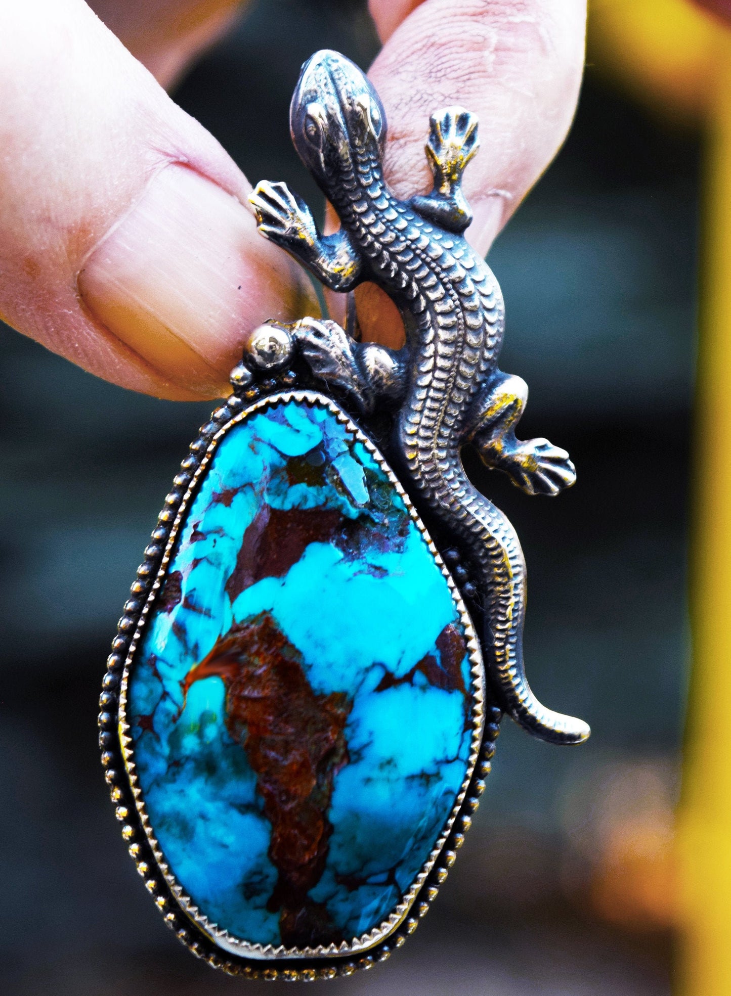 61 carat deep blue Egyptian Turquoise gem!