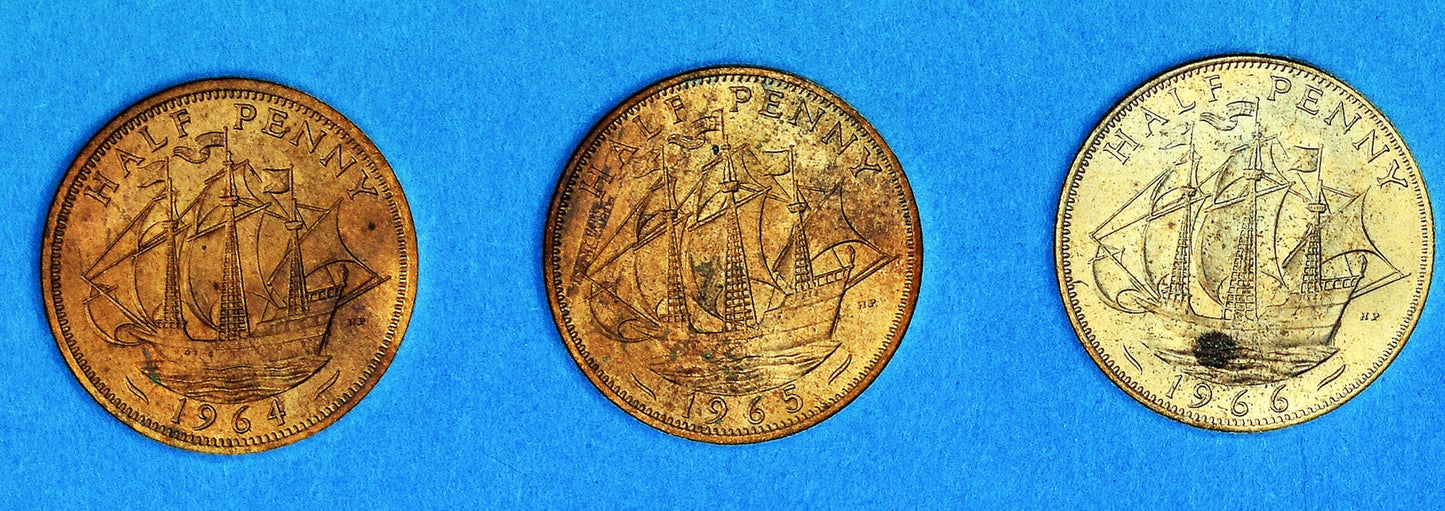 British Half Pennies - Complete collection - 1937 - 1966