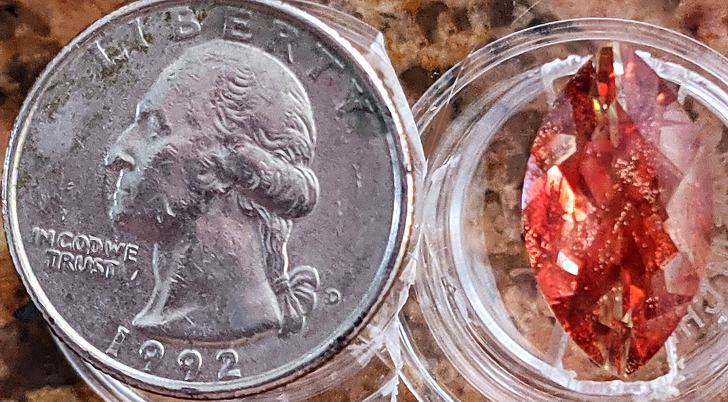 HUGE, VIVID, 7.88 carat Oregon Sunstone - the Oregon state gem!