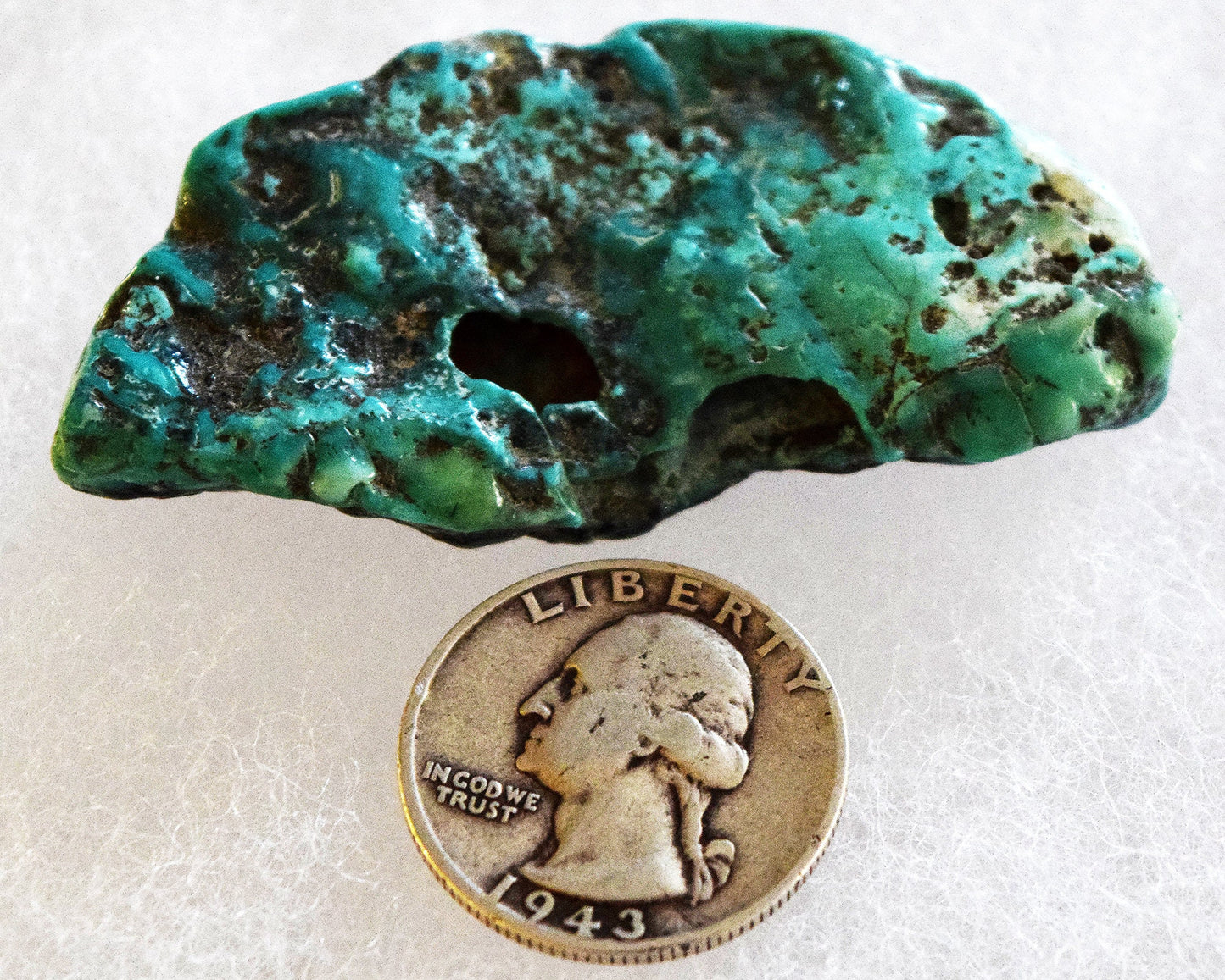 A RARE GEM! A 112+ carat Blue Diamond Turquoise gem! A ultra-rare gem from the 1930's!