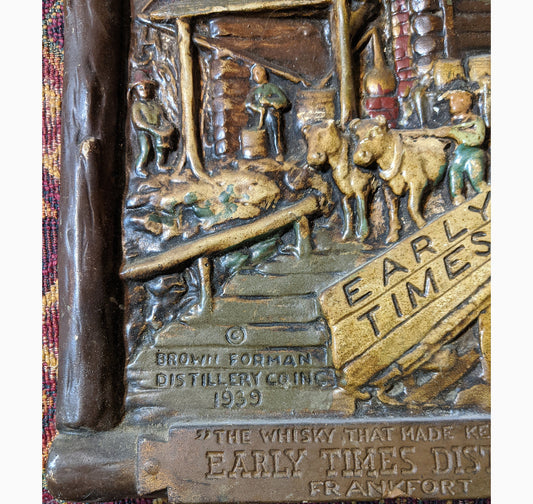 1939 Early times chalkware bar sign in EXCELLENT condition!