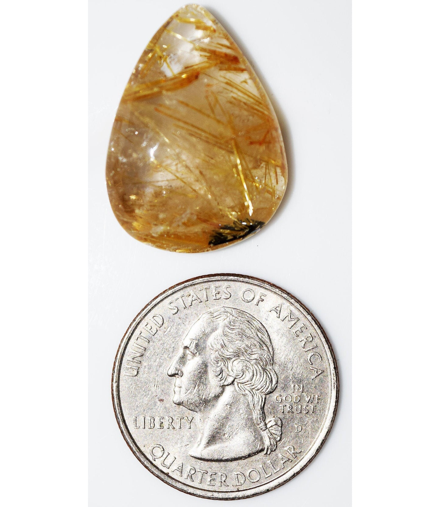 Shot through with gold! Rutilated Quartz gem