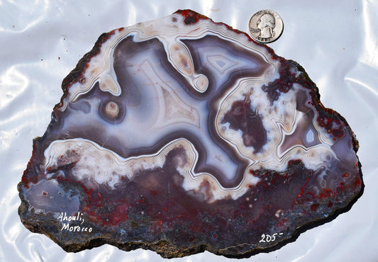 Moroccan Ghost Agate from the Ahouli region. Collector slab #2