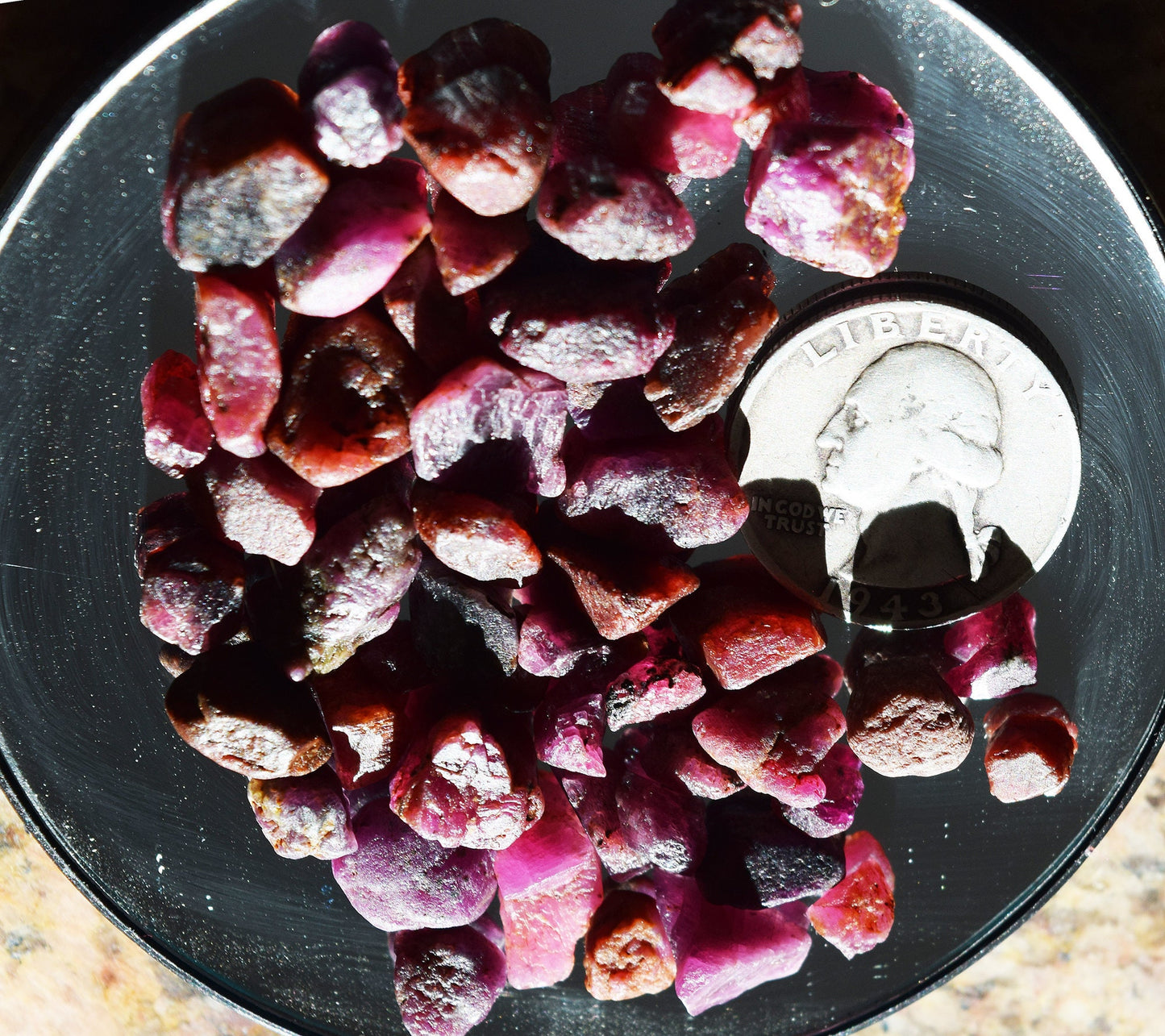 Over an ounce of African Ruby crystals!