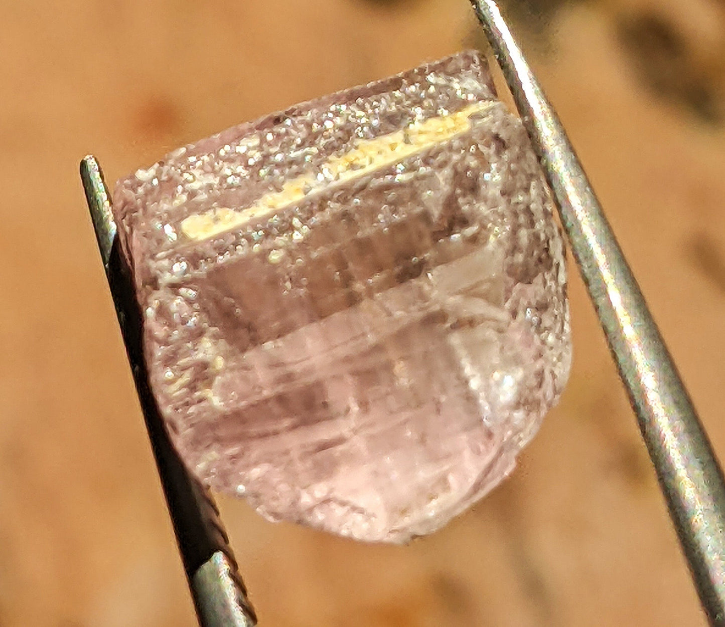 7+ carat bubblegum pink, cleanish Rubelite.  Old stock from Africa.  Tourmaline rough.