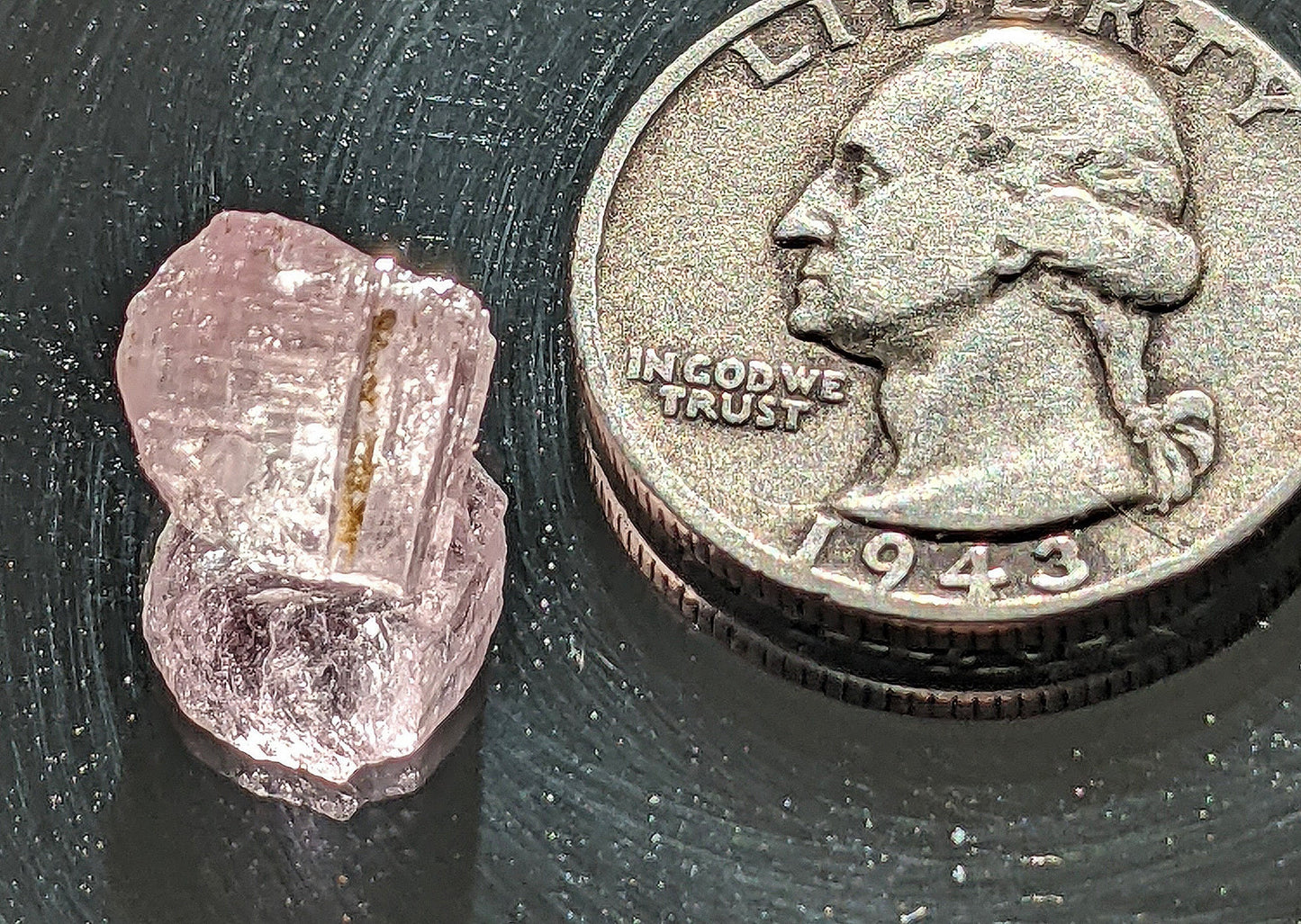 7+ carat bubblegum pink, cleanish Rubelite.  Old stock from Africa.  Tourmaline rough.
