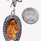 One of the rarest of agates, set in sterling silver, with a cherub to watch over it - and you!