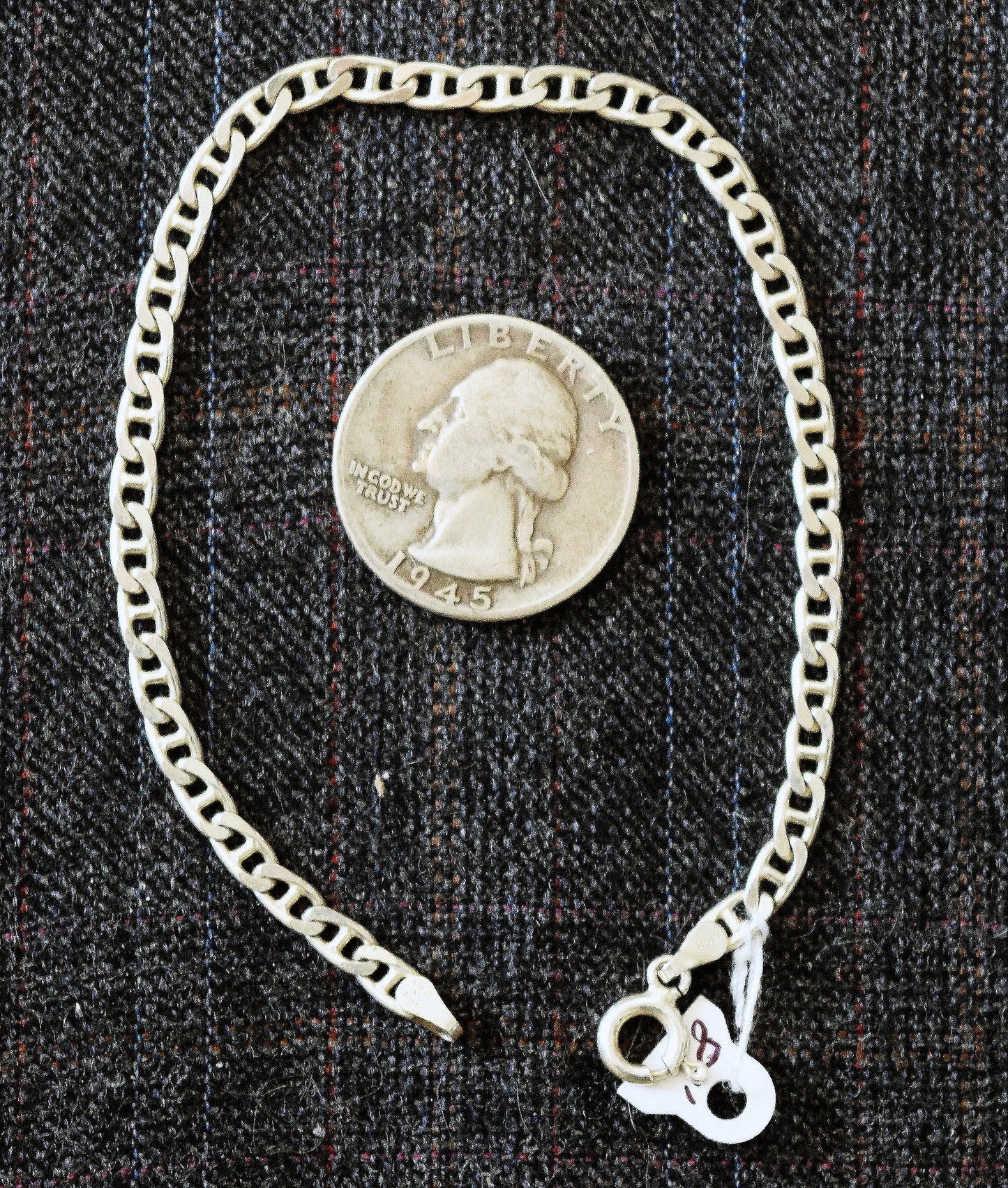 8 inch sterling silver bracelet