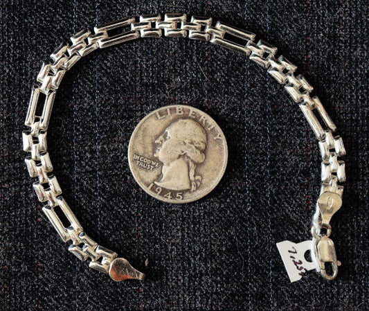 7 1/4 inch, sterling silver bracelet