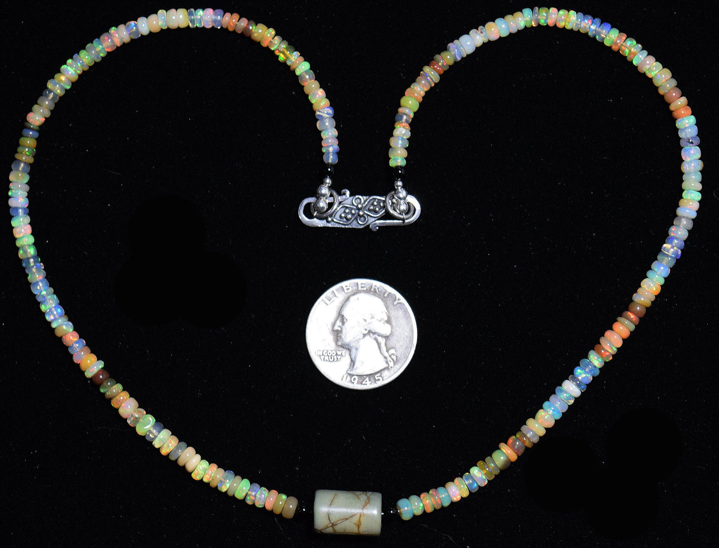 Brilliant, sparkling 18 inch Wello Opal necklace.