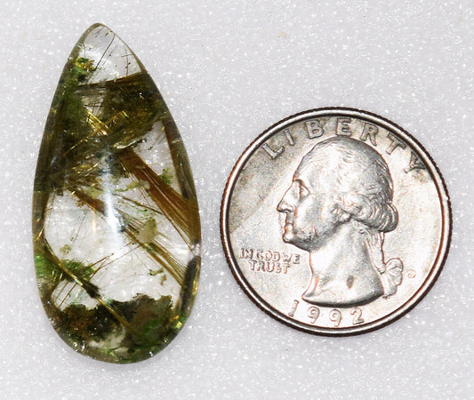 Dances with chlorites. Rutilated Quartz gem for you!