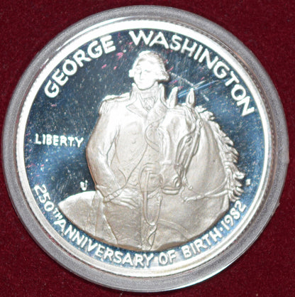 1982 Uncirculated Washington Half-Dollar, with original packaging and COA