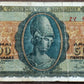 1943, 5000 Drachma bill from pre-war Greece.