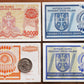 Serbian Krajina currency (50,000, 500 million, 10 million, and 100 million dinars)