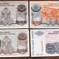 Serbian Krajina currency (500 Million, 500 thousand, 5 million, and 100 thousand), hyperinflation
