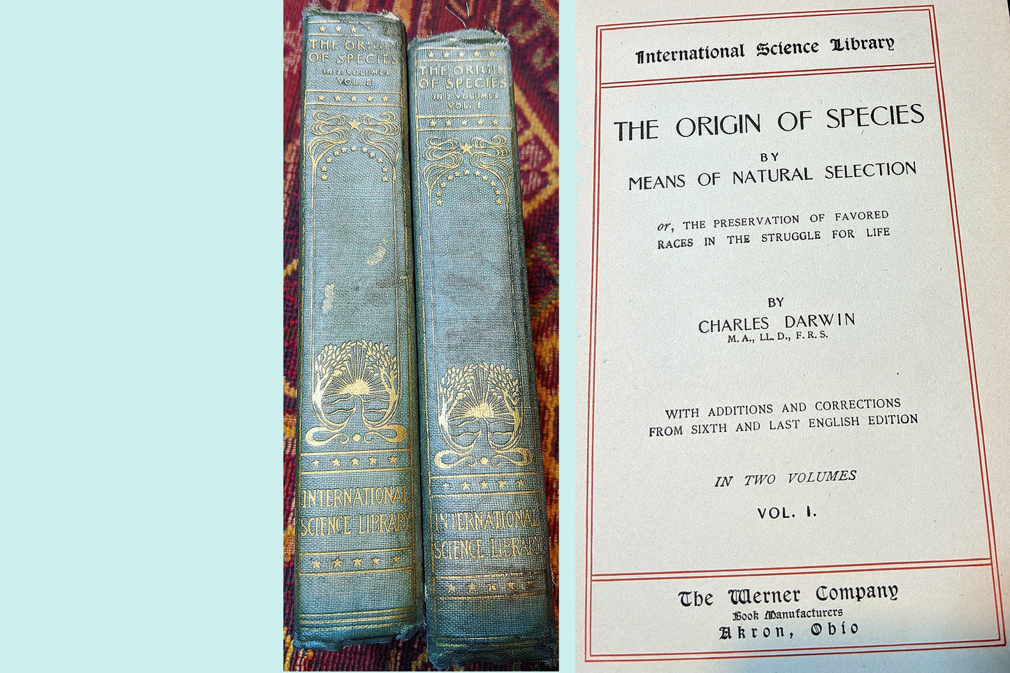 1897, two volume, Origin of the species, Never read!