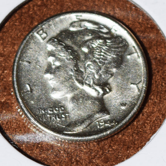 Brilliant, uncirculated, 1944 s Mercury dime!