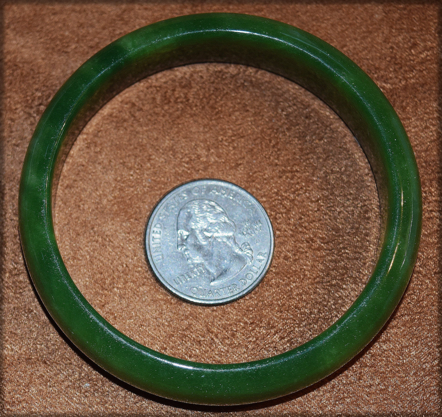 Vintage, High grade, translucent Alaskan Jade bangle bracelet