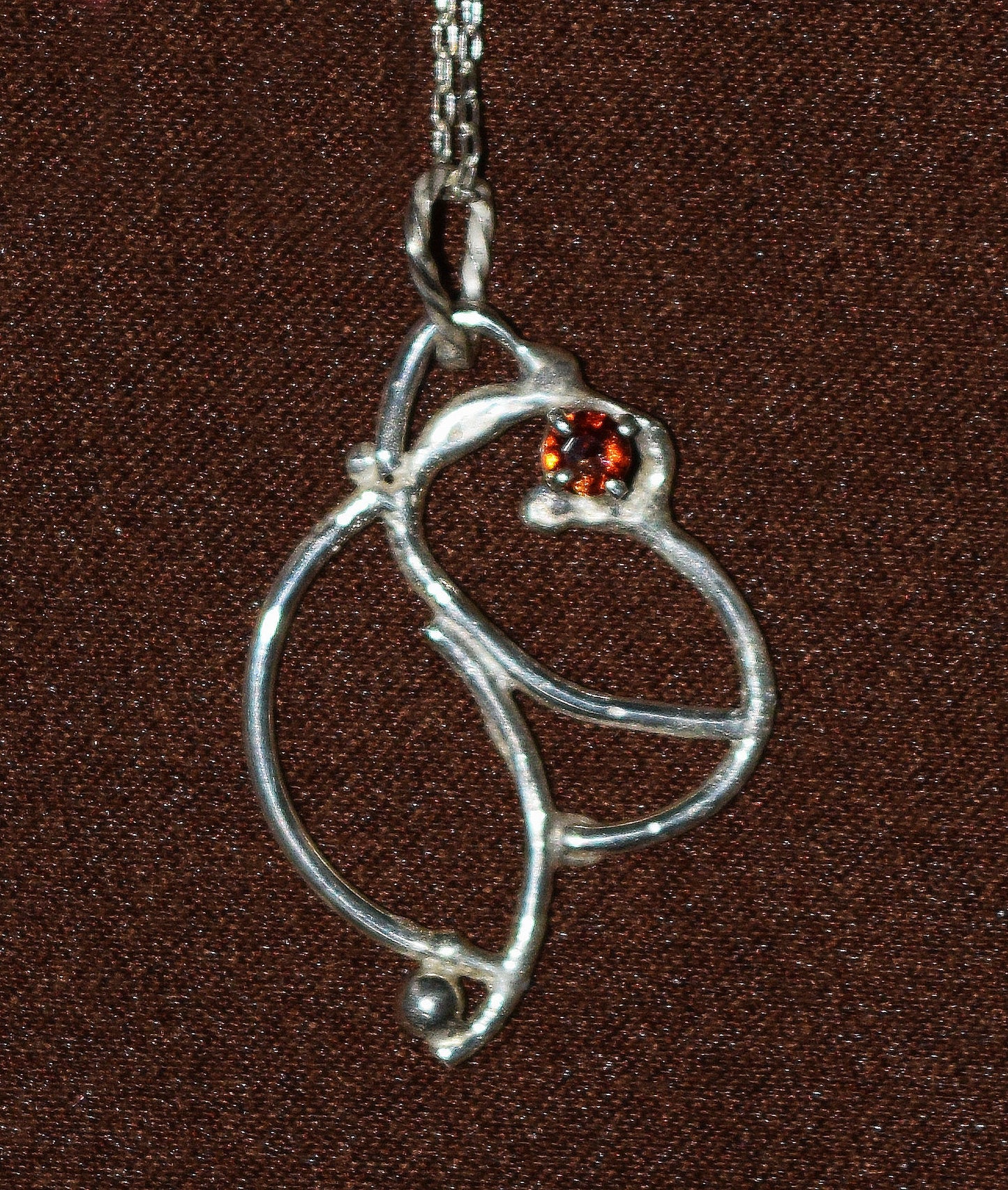 Handcrafted Sterling Silver pendant featuring a Songea Sapphire.