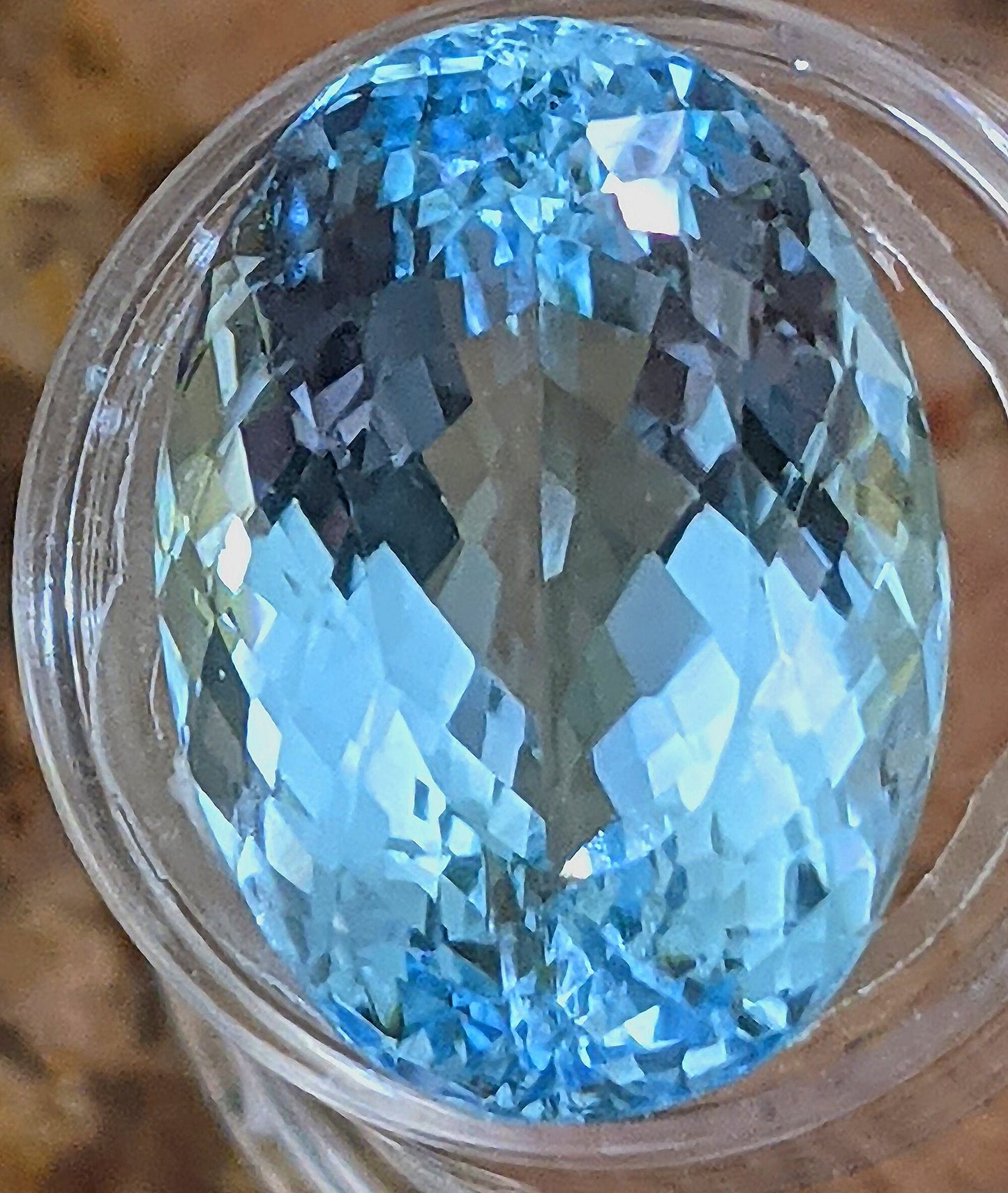 ENORMOUS 15.97 carat, deep blue natural, unheated, Brazilian Aquamarine gem!