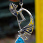 Kokopelli dances to the top of Turquoise Mountain! Featuring a 15.3 carat, natural, untreated, Sleeping Beauty Turquoise Gem!