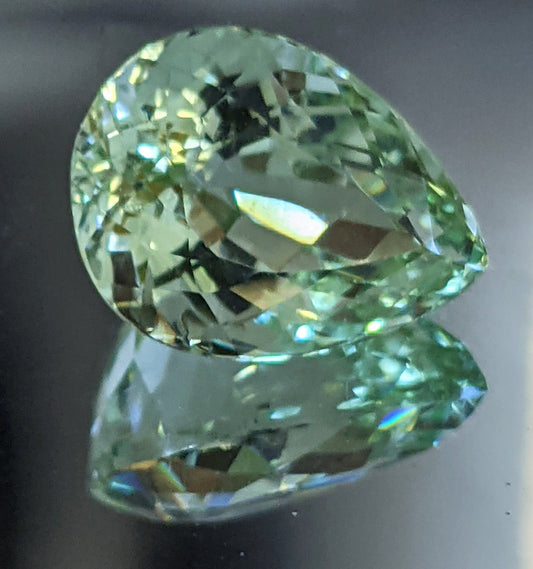 RARE and BEAUTIFUL exotic 19.07 carat mint-green Beryl gem from Brazil.