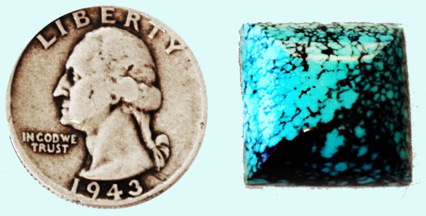 Generous 33.5 carat 100% natural gem grade spiderweb Turquoise!