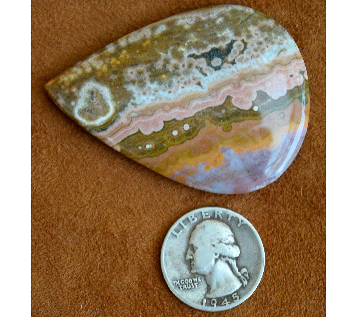 EXTREMELY RARE! HUGE Ocean Jasper collector&#39;s gem from decades ago! Stone #4 of 6