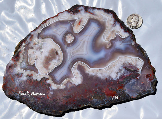 Moroccan Ghost Agate from the Ahouli region. Collector slab #3