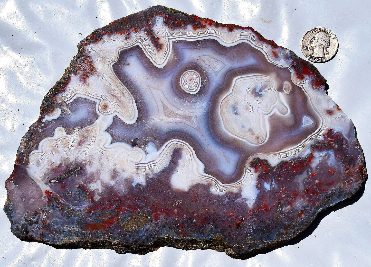 Moroccan Ghost Agate from the Ahouli region. Collector slab #3