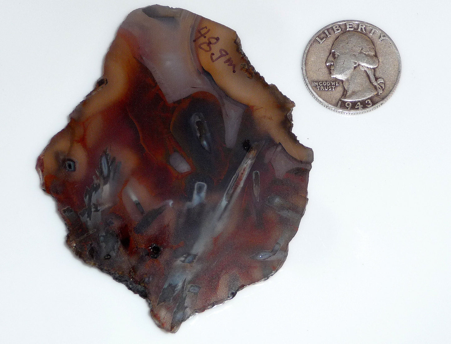 TOP GEM! Highest quality of Turkish Stick Agate! Slab #2 of 6