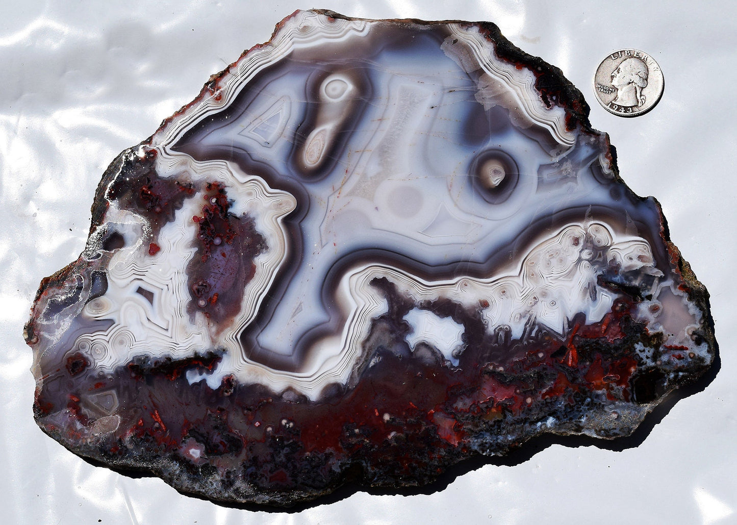 Moroccan Ghost Agate from the Ahouli region. Collector slab #2