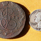 233 year old MONSTER Russian 5 Kopek coin, from the time of Catherine the Great!